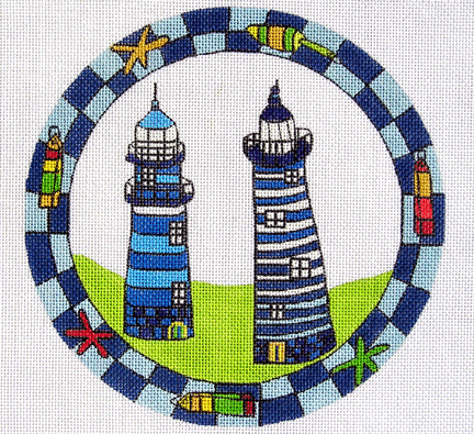 Round Blue Lighthouses Round JW-36