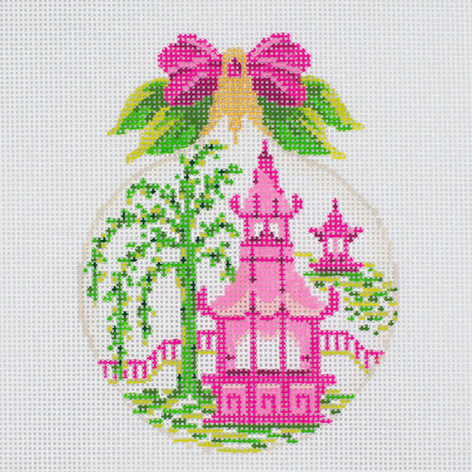 Pink Pagoda Kissing Ball  KC-KAH49-18