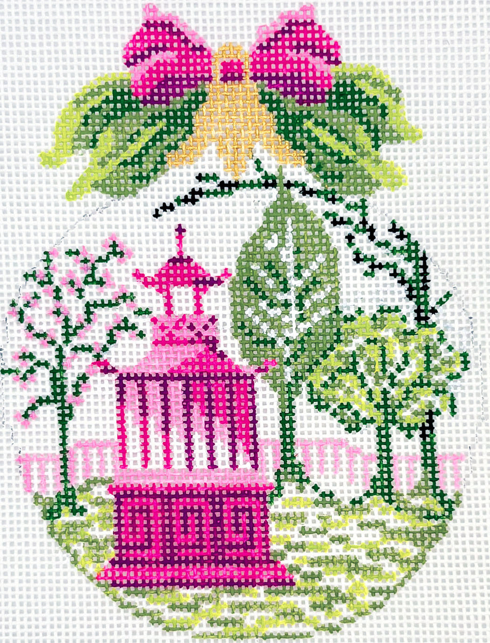 Pink Buds over Garden Folly  KC-KAH53-18