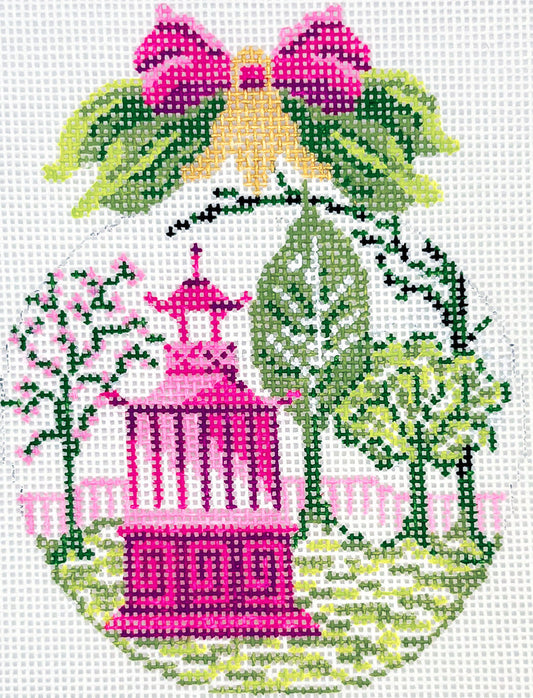 Pink Buds over Garden Folly  KC-KAH53-18