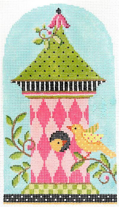 Pink Harlequin Birdhouse  KC-KBH03-18