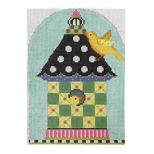 Green Checkers Birdhouse  KC-KBH08-18