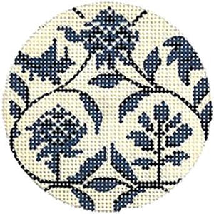 Blue Toile Round  KC-KCBJ16
