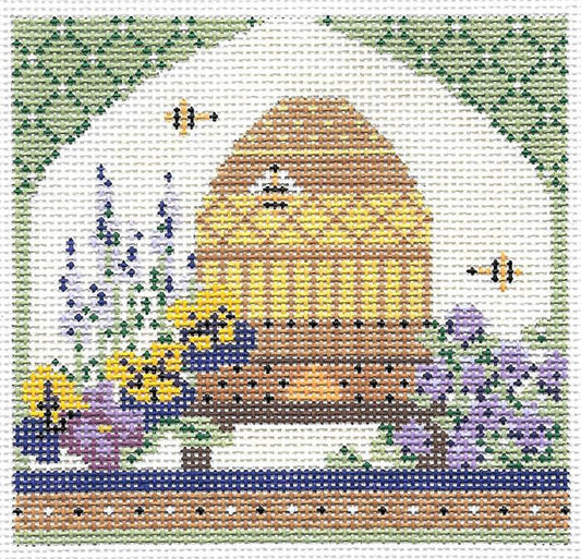 Bee Skep in Spring Garden  KC-KCBee04