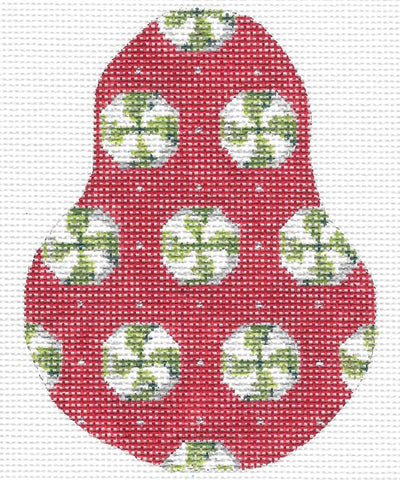 Wintergreens on Red Anjou  KC-KCN1411