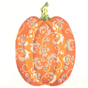 Tall Orange Floral Pumpkin  KC-KCN1565