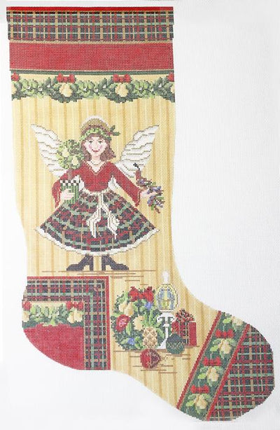 Elegant Angel & Pear Tree Stocking  KC-KCN1619ST