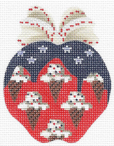 Ice Cream Cones on an Apple  KC-KCN1709