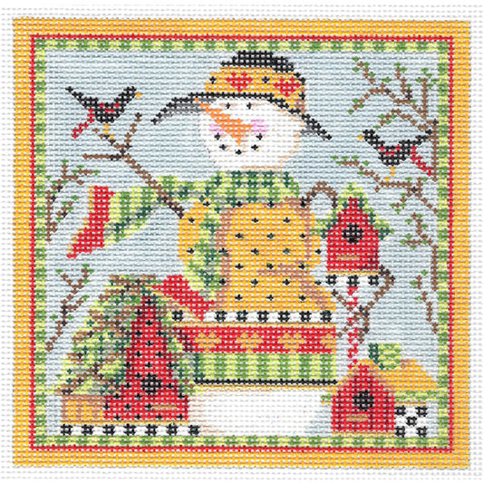 Snowman with birdhouses  KC-KCN198-18