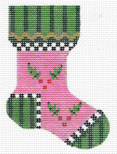 Pink Holly Sock  KC-KCN53