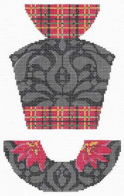 Plaid Taffeta & Black Velvet Hat  KC-KCN846