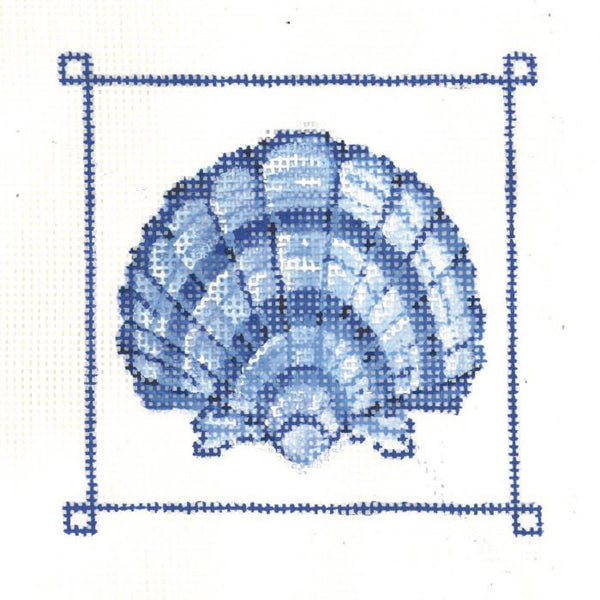 Blue Banded Scallop Shell w x h  KC-KCN954-13