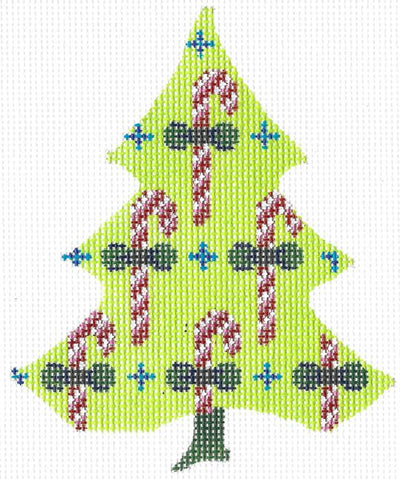 Candy Canes on a Chartreuse Tree  KC-KCNT10-18