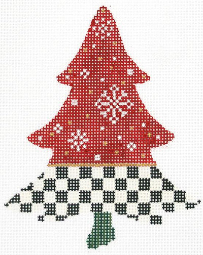Snowflakes & Checks Tree  KC-KCNT19-18
