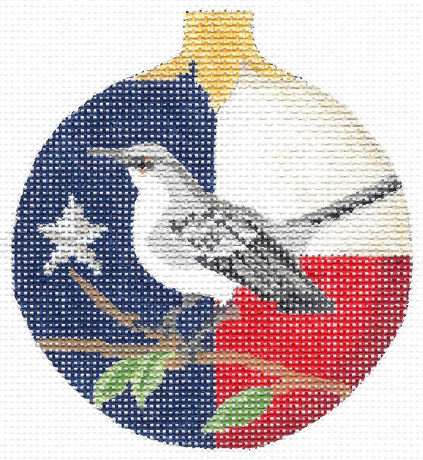 Lone Star Mockingbird Round Ornament  KC-KCNTX-10