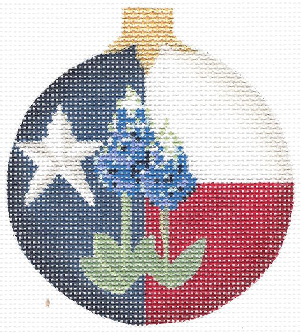 Texas Blue Bonnet Ball Ornament  KC-KCNTX-03