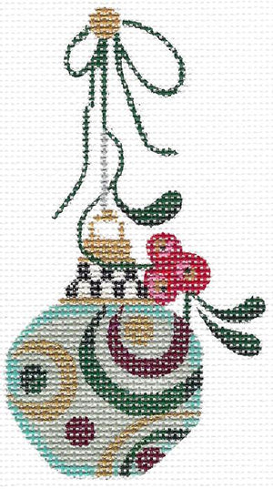 Mint & Cranberry Circle Ball  KC-KCV103
