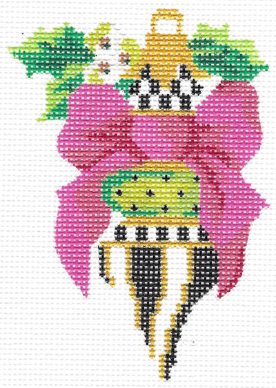 Spinning Top with White Holly & Fuchsia  KC-KCV109