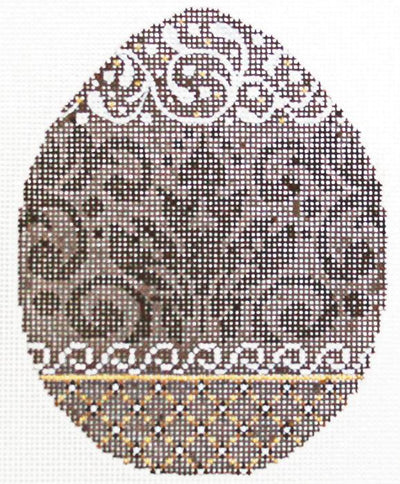 Chocolate Damask Egg  KC-KEA08-18