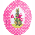 Pink Bunny with Tulip Egg  KC-KEA101-18