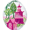 Pink & Green Pagoda Egg  KC-KEA103-18