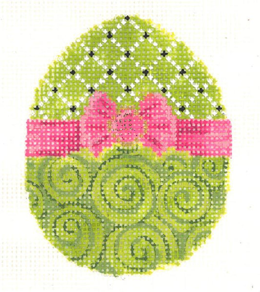 Chartreuse Ribbon Egg  KC-KEA37-18