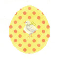 Orange Polka-Dot on Yellow Chick  KC-KEA51-18