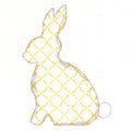 Lemon Quatrefoil Standing Hare  KC-KEA59-18