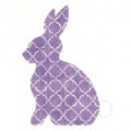 Lavender Quatrefoil Standing Hare  KC-KEA63-18