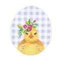 Chick with Flower Crown on Lilac Gingham  KC-KEA72-18