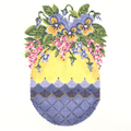 Violet Egg with Cascading Pansies  KC-KEA81-18