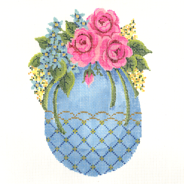 Blue Egg with Rose Crown  KC-KEA82-18