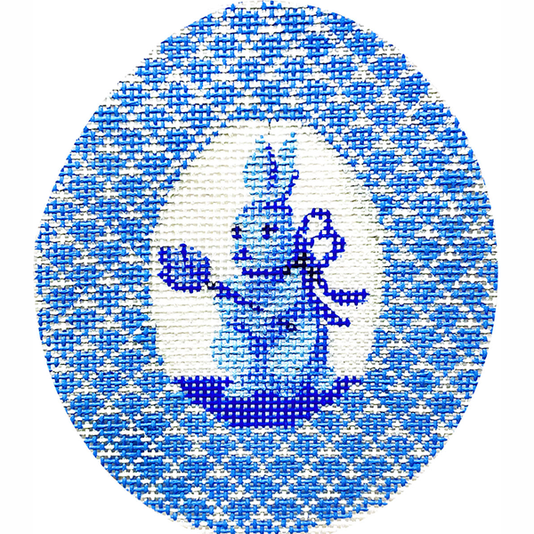 Blue Bunny with Tulip Egg  KC-KEA95-18