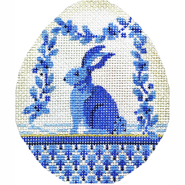 Blue Garland Bunny Egg  KC-KEA96-18