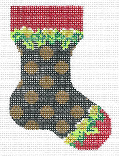 Micro Sock:  Forest & Honey Polka Dot  KC-KFA02-18
