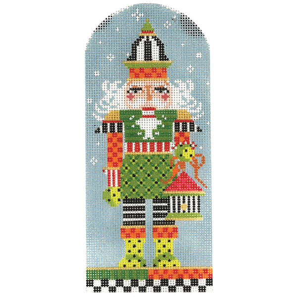 Striped Birdhouse Nutcracker  KC-KPF114NC