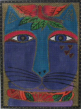 Purple Cat with Bird and Collar LB-03