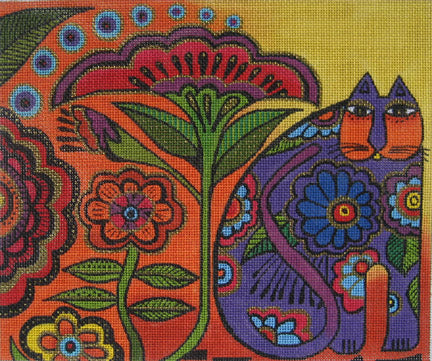 Purple Cat with Flower LB-05