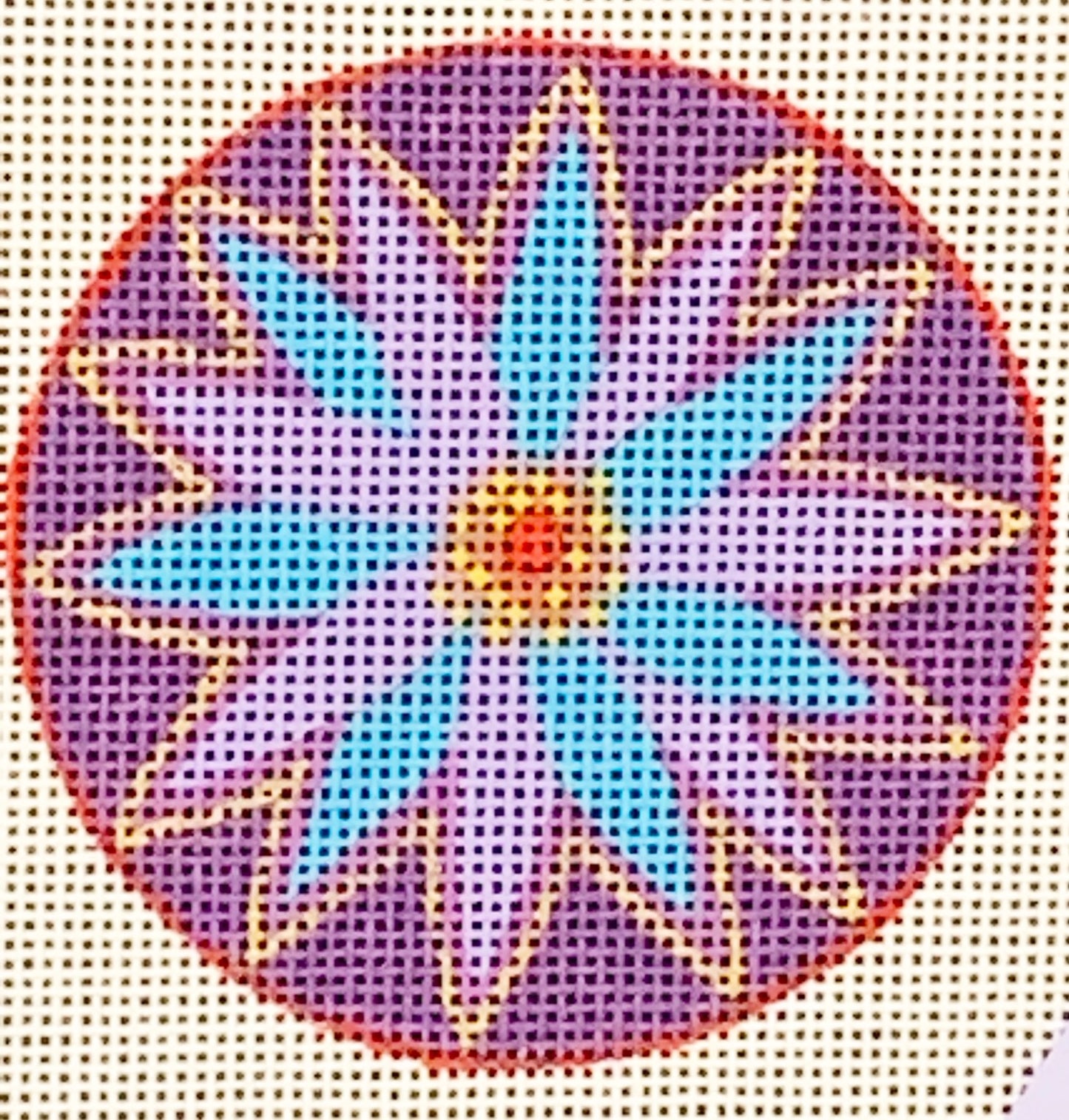 Floral Round - Blue LB141