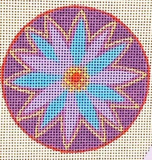 Floral Round - Blue LB141