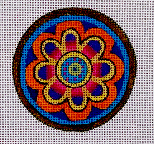 Floral Round - Pink Orange LB-142