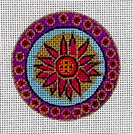 Floral Round - Fuchsia LB-143