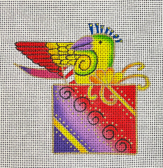 Purple Present with Bird LB-154