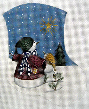 Snowmen with Shining Star Mini Sock LK-34