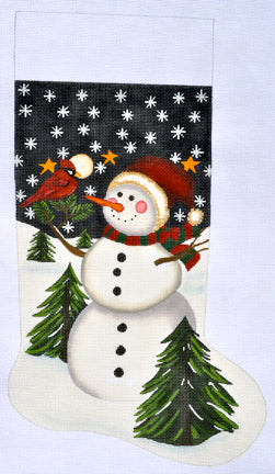 Snowman & Cardinal Stocking LK-52