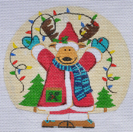 Santa Moose Ornament LK-61