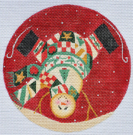 Tumbling Snowman 2 Ornament LK-63