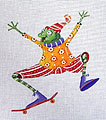 Frog on Skateboard  M-1268