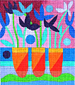 3 Vases with Flowers  M-1460