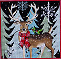 Deer with Holiday Berries  M-1601